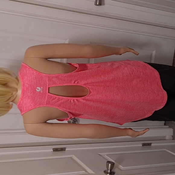 NWOT Ictive Open Back Racerback Loose Fit U-Neck Workout Tank - Picture 5 of 9